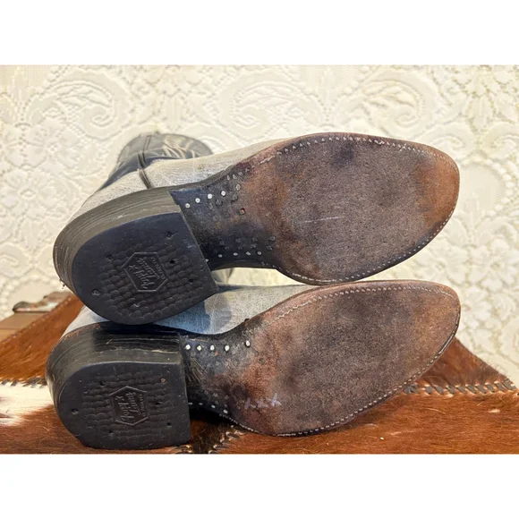 Vintage Black Label Tony Lama Cowboy Boots size 7 B women’s size 8 1/2 - Picture 10 of 10